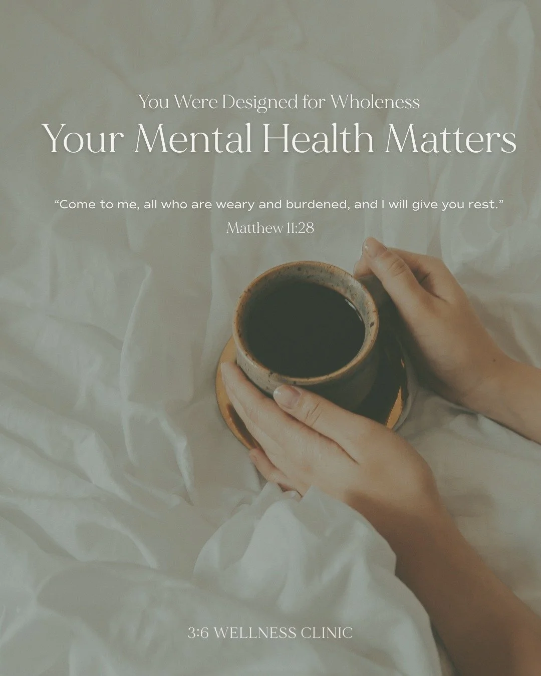 Happy World Mental Health Day πΏ Today is a reminder that your mental health is health.
At 3:6 Wellness Clinic, we believe that your mind, body, and spirit are deeply connected, just as God designed. When one area is struggling, it can affect the ot