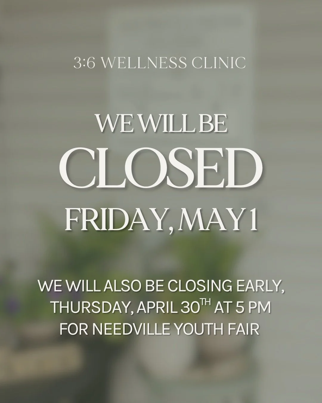 We will be closing early today at 5 PM for the Needville Youth Fair and will be closed tomorrow, May 1st.

We encourage you to come out and support our local youth, we&rsquo;ll see you there! 💙