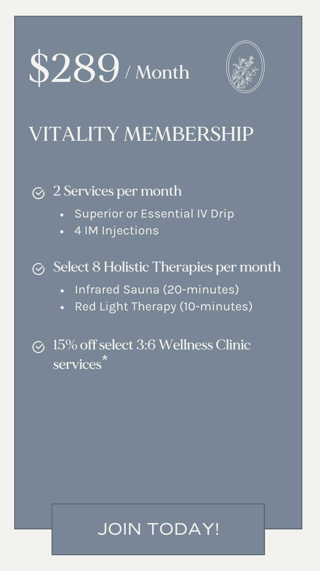 Wellness Memberships & Packages — 3:6 Wellness Clinic