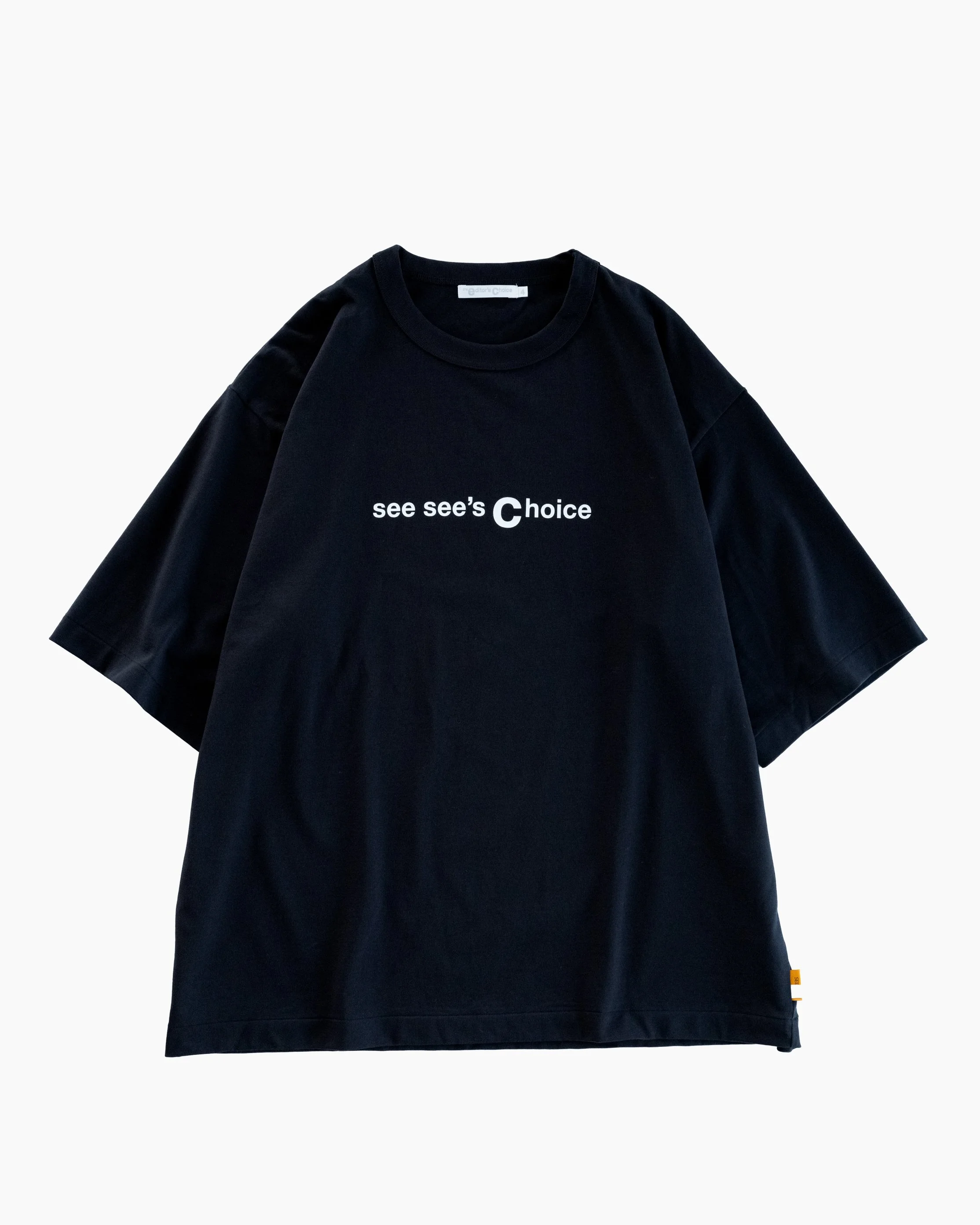 the ec x SEE SEE ‘Logo Tee’ Dark Navy/White
