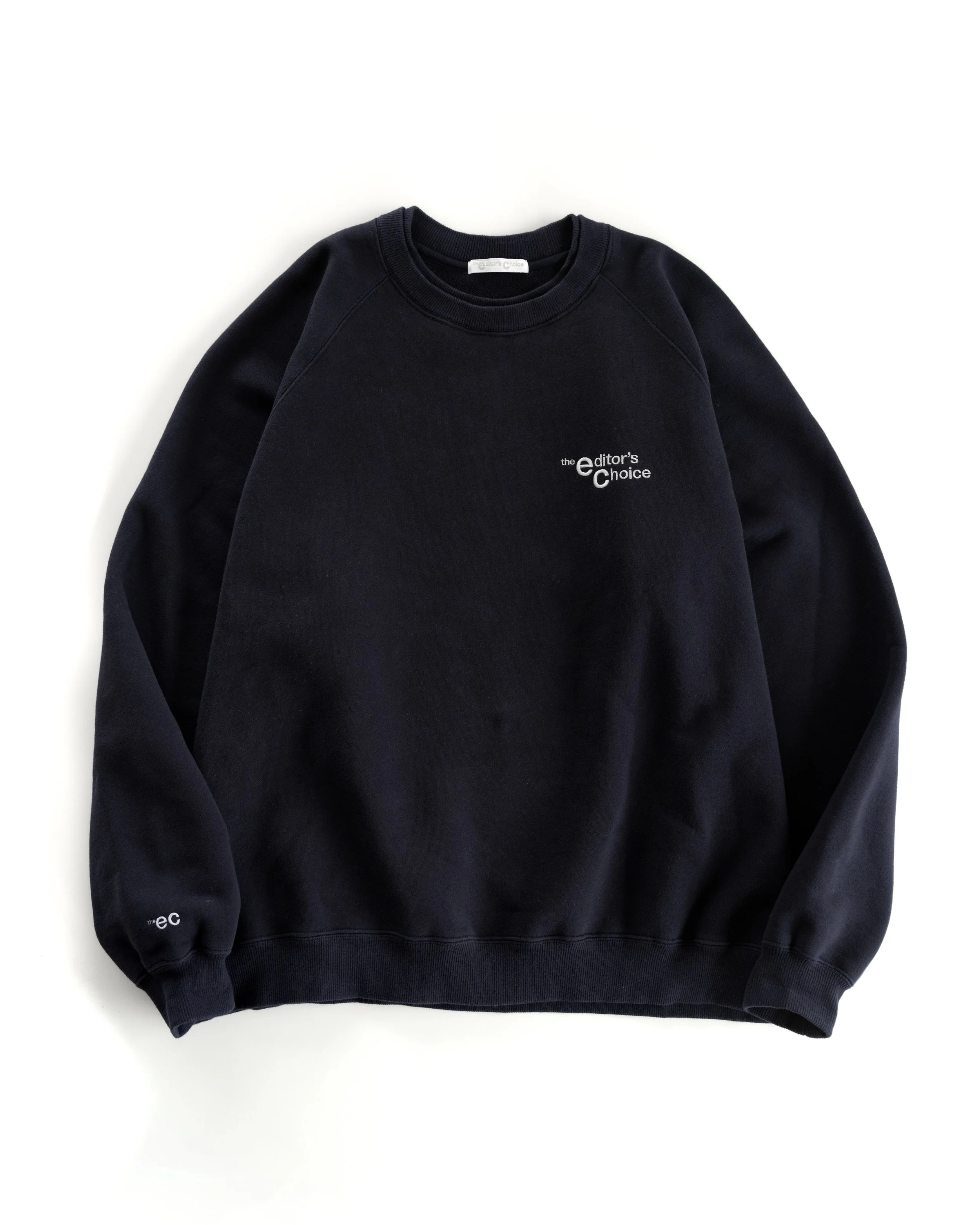 the ec Double Collar Crewneck - Navy