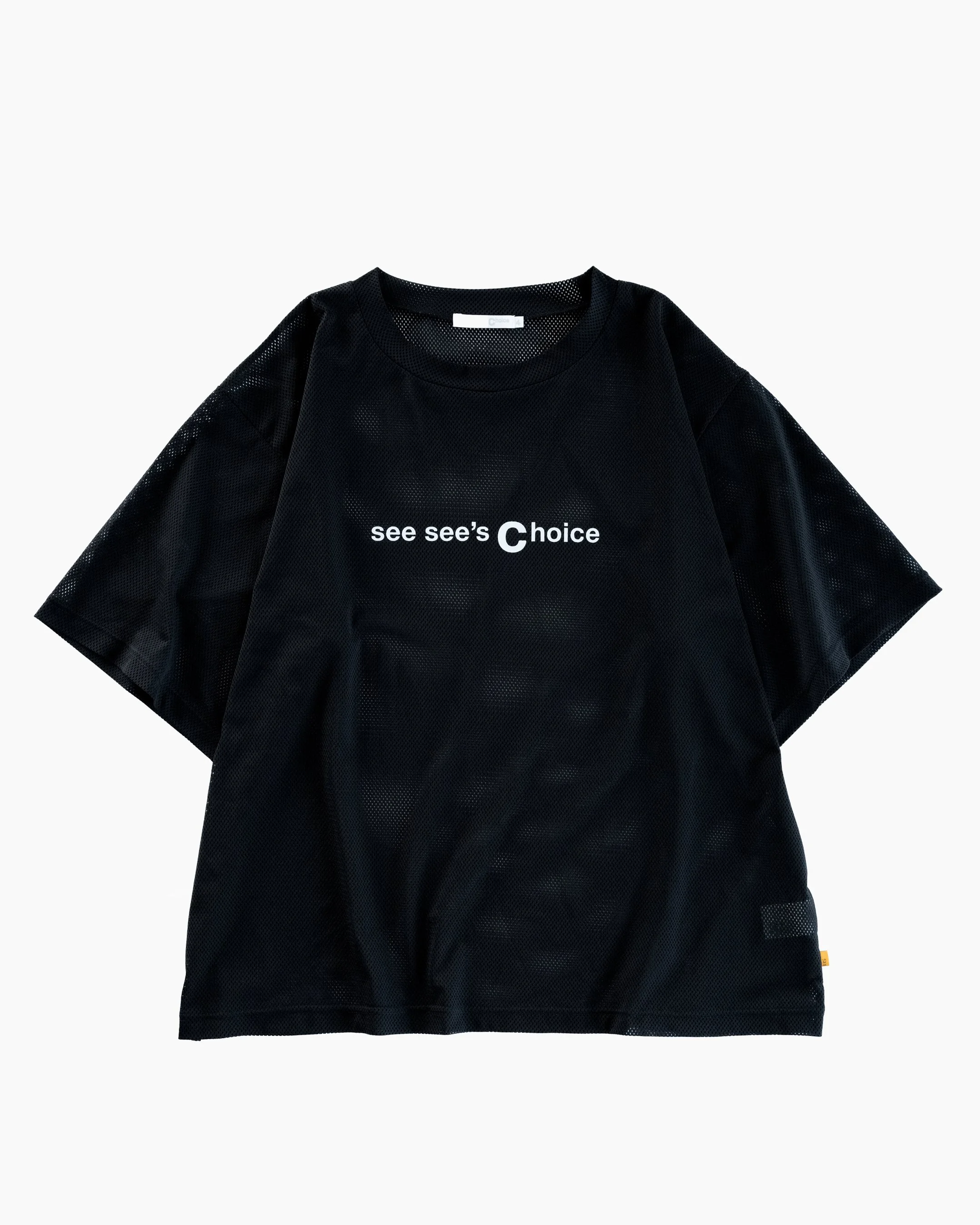 the ec x SEE SEE ‘Mesh Tee’ Black/White