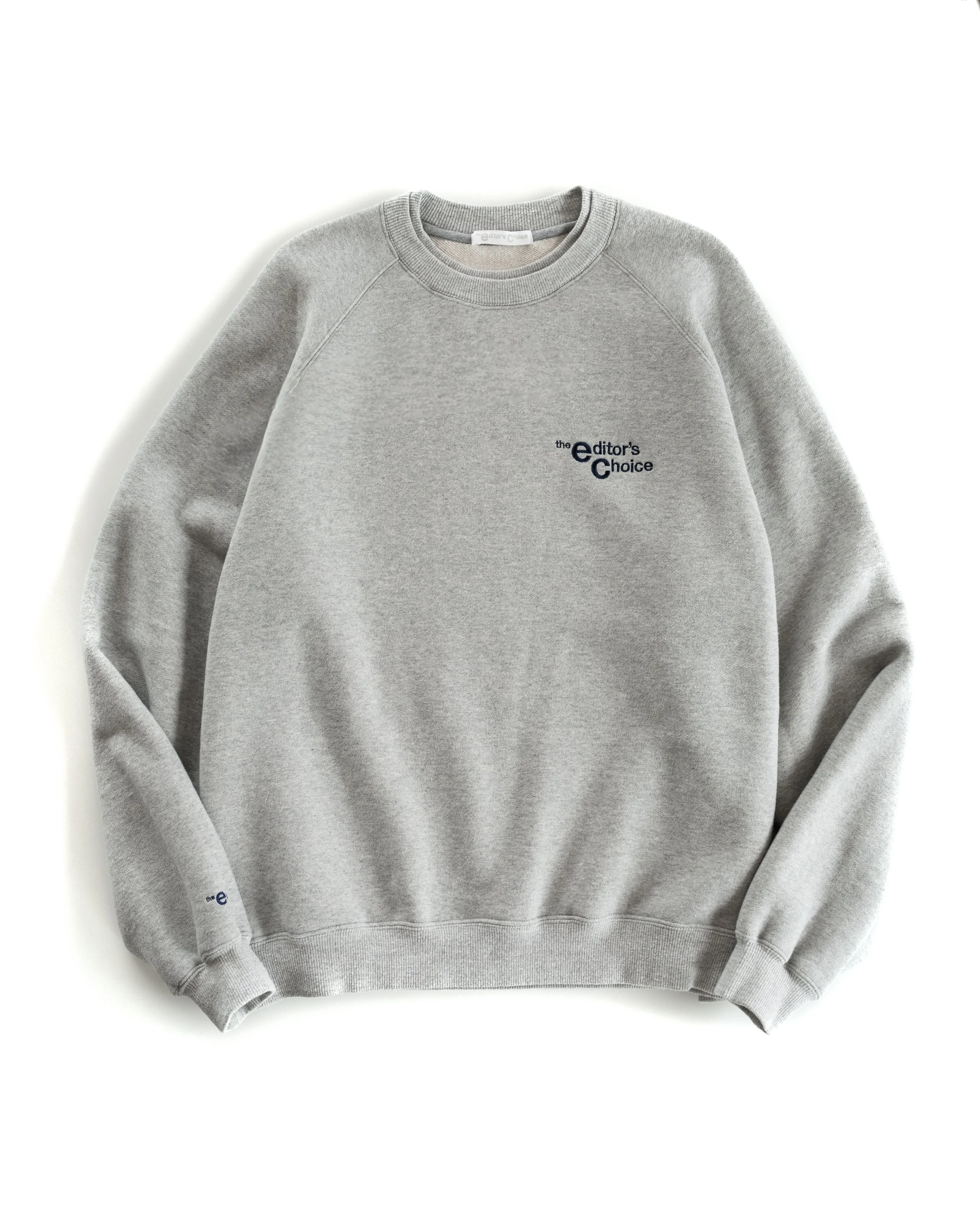 the ec Double Collar Crewneck - Grey