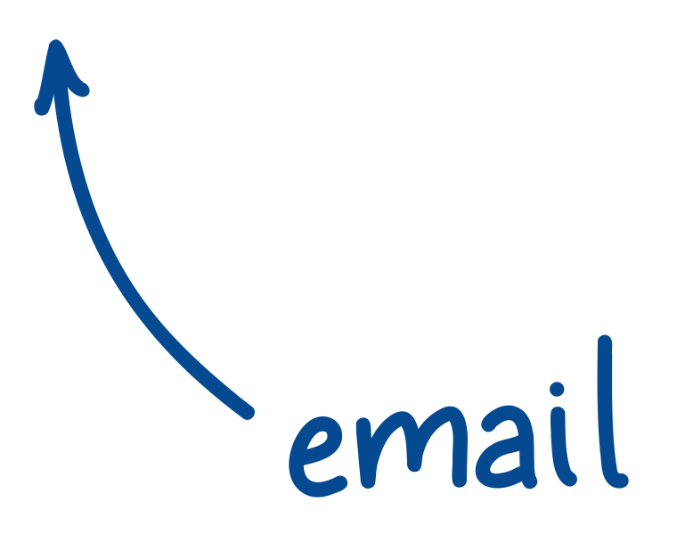 Arrow pointing to email address.