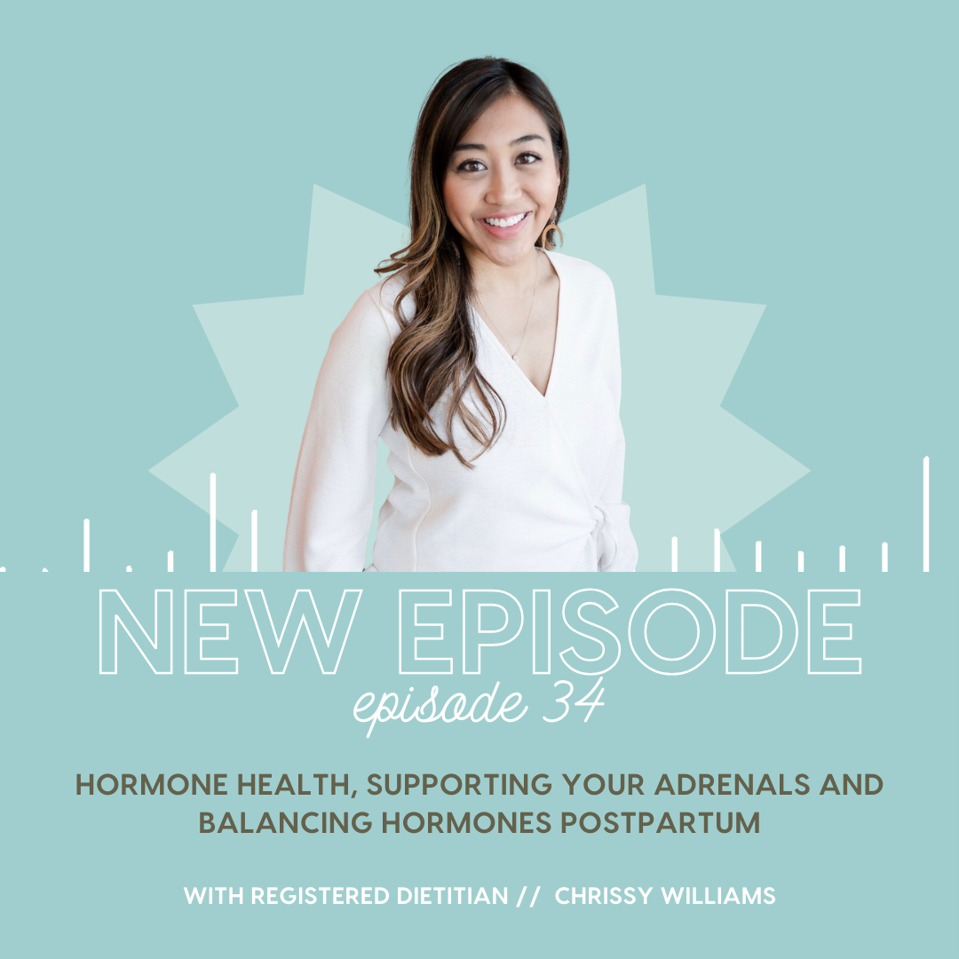 Hormone Health, Supporting Your Adrenals and Balancing Hormones Postpartum with Registered Dietitian Chrissy Williams