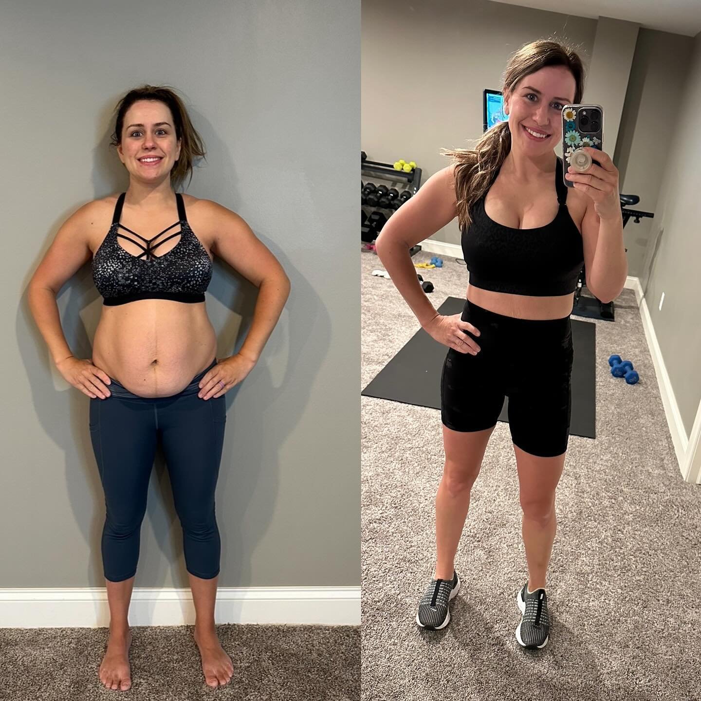 Mommas, it is NOT selfish to take time for yourself! A mom who works out is a happier and healthier mom. By taking care of our bodies we show our children by example how to take care of theirs!

This is 9 months of progress on my second postpartum jo