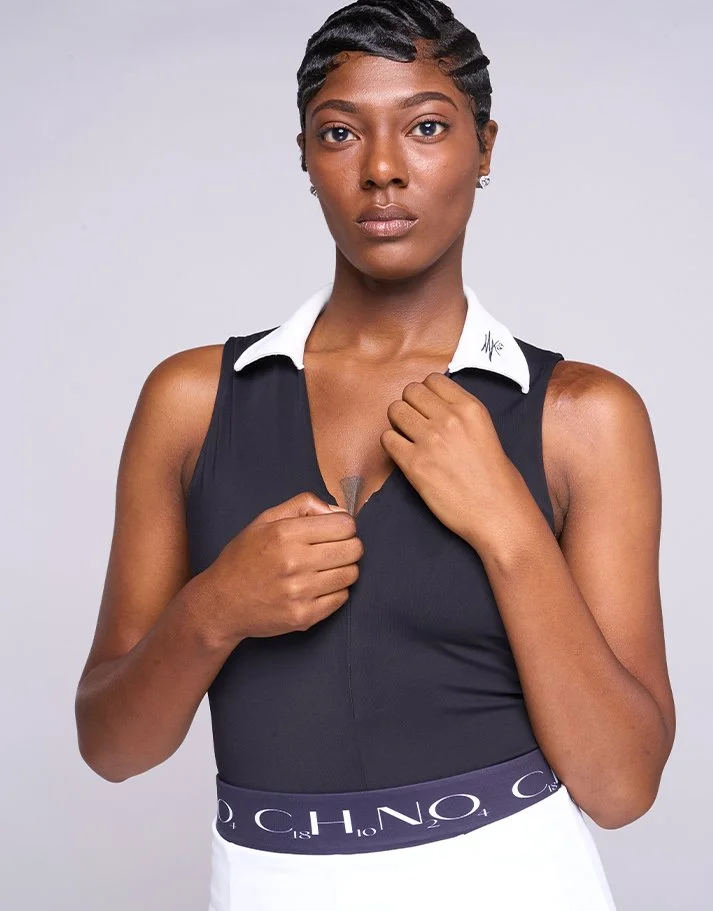 Zip Polo Bodysuit