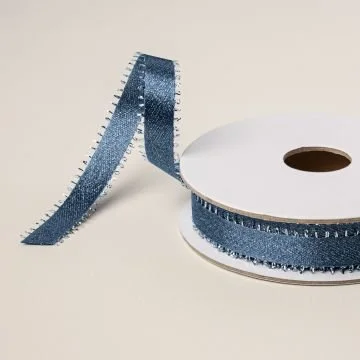 Misty Moonlight & Silver Edged 1/2" Ribbon (5 1/2 yds of 10 yds)