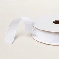 White 1/2" Woven Ribbio (7.5 yds of 10 yds)