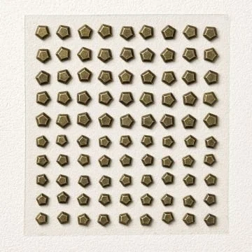 Faux Bronze Pentagons