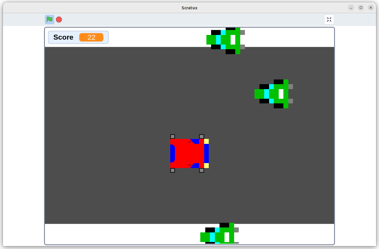 Playing the racing game in scratch