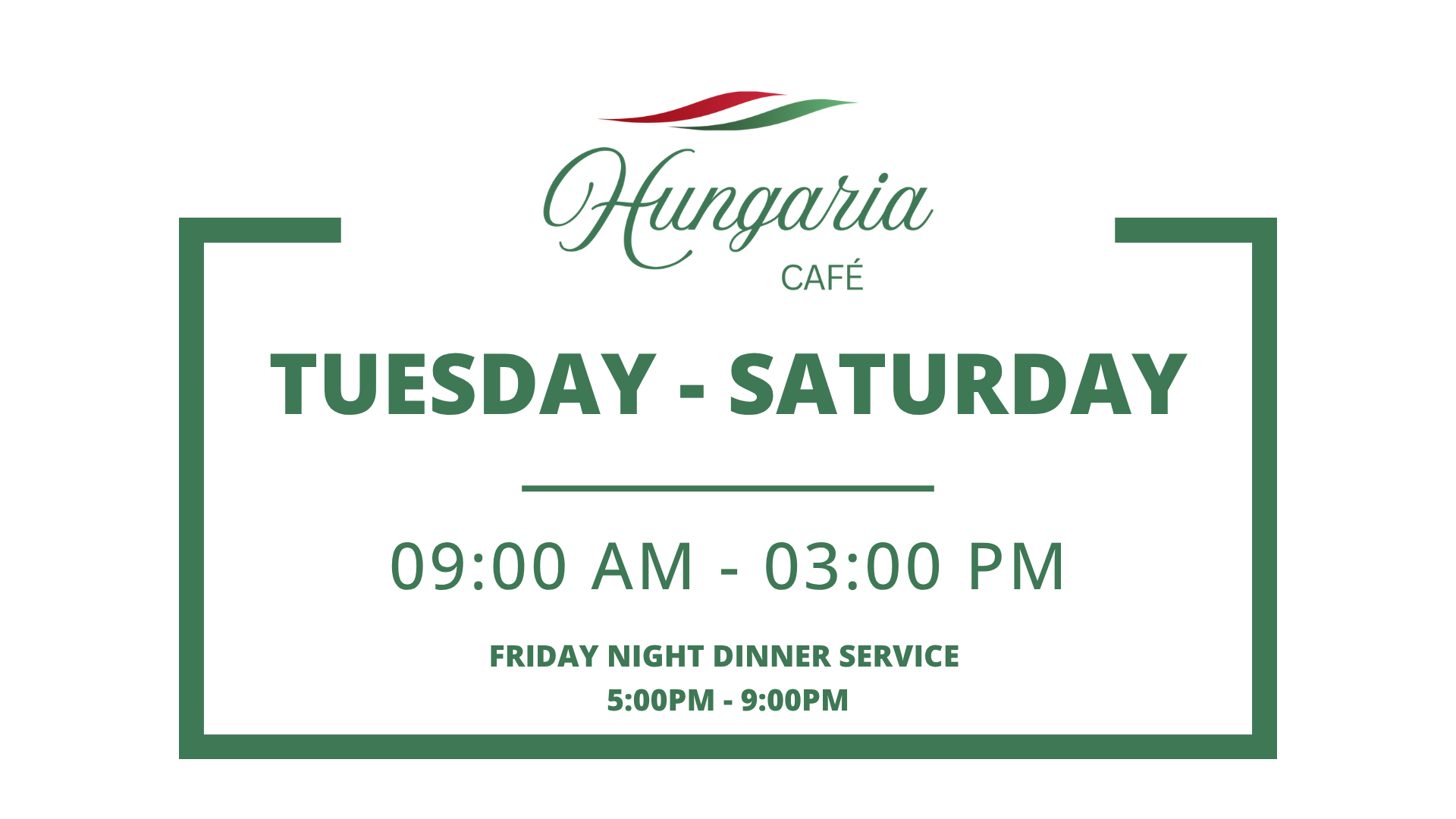Hungaria Café opening hours — Hungarian food Norwood Adelaide