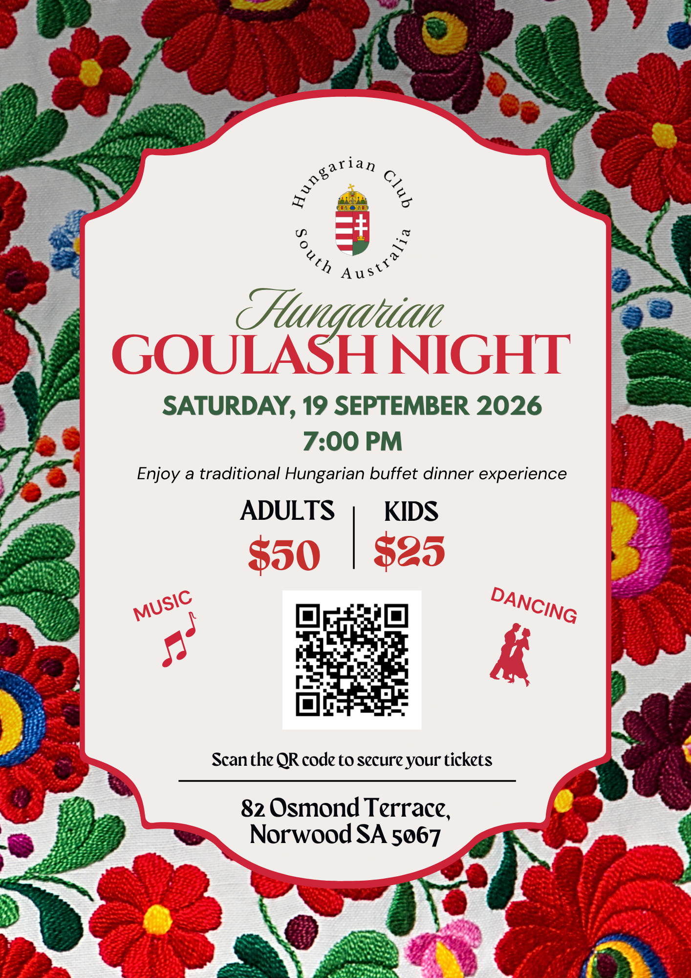 Goulash Night Hungarian Club Norwood Adelaide