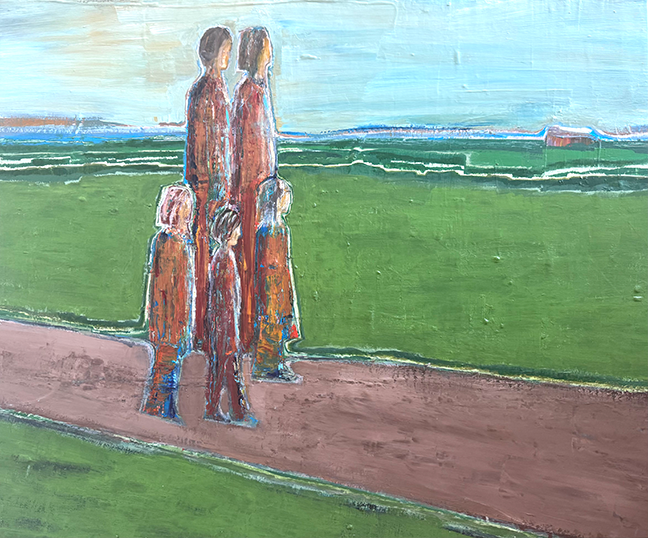 The Path We Share, 37 x 31 inches, acrylic on canvas