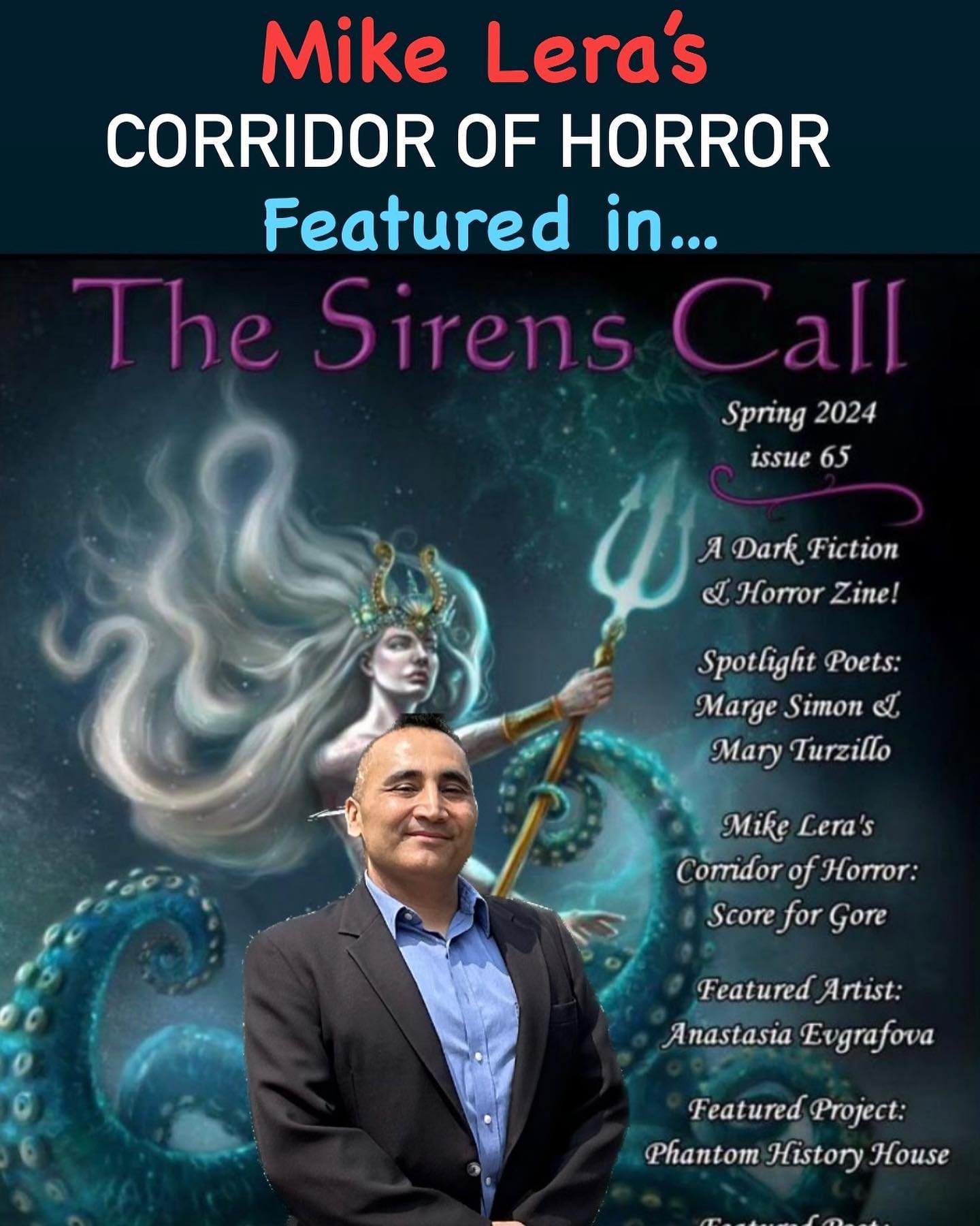 Hey everyone! My newest article for my column &ldquo;MIKE LERA&rsquo;S CORRIDOR OF HORROR&rdquo; is now out in &ldquo;THE SIRENS CALL SPRING ISSUE, spotlighting award-winning movie composer 🎼 EVERETT YOUNG. Read article RIGHT HERE - scroll left 👈
O