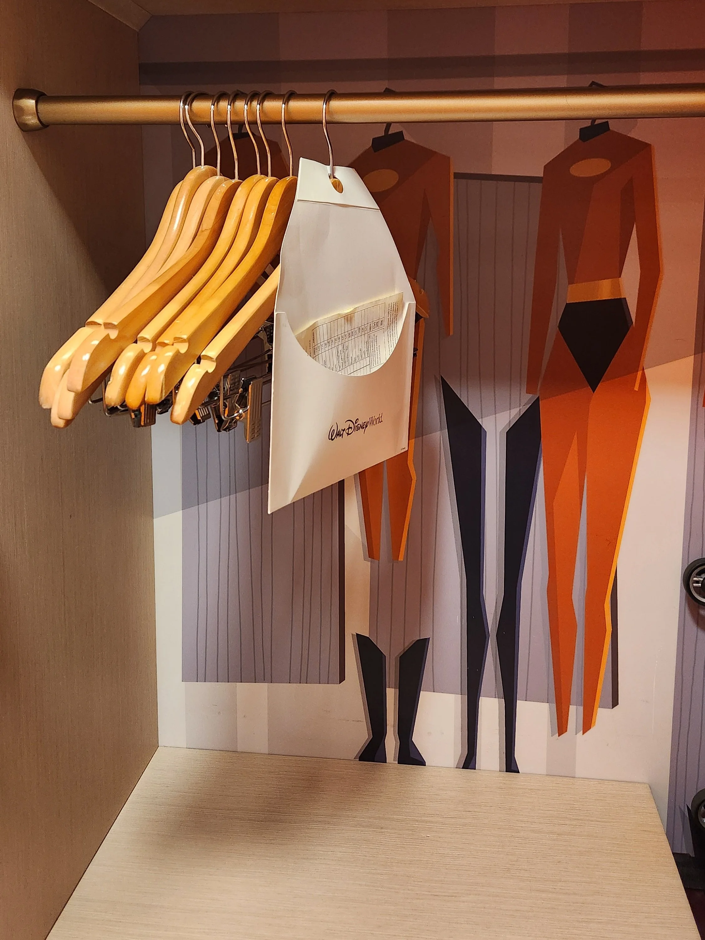 Closet With Hangers and Incredibles Theming