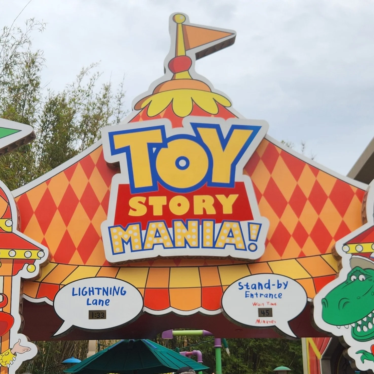 Entrance sign for Toy Story Mania in Toy Story Land at Disney's Hollywood Studios