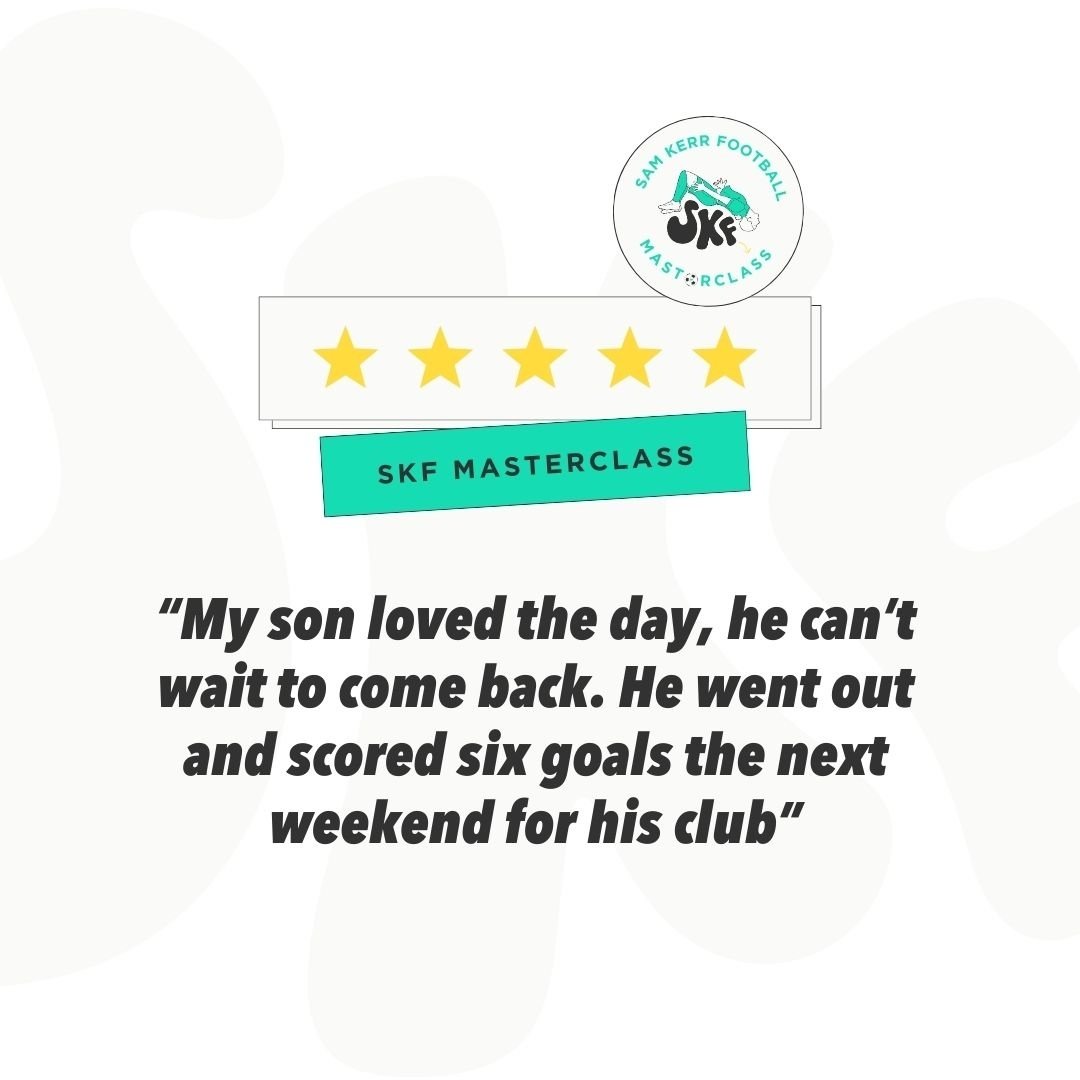 We love this feedback.

Not for the 🌟 🌟 🌟 🌟 🌟 (although we love a five star review) but we really love hearing how our masterclass program is building kids confidence and skills.

Ready for the next holidays already! 

#SKF #samkerr #samkerrfoot