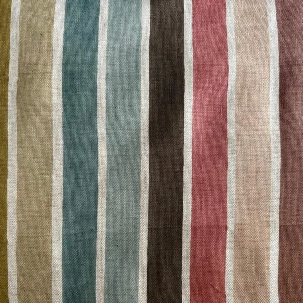 FLORENCE LINEN
block printed in Jaipur, India – the stripes run vertically with the length of the bolt
