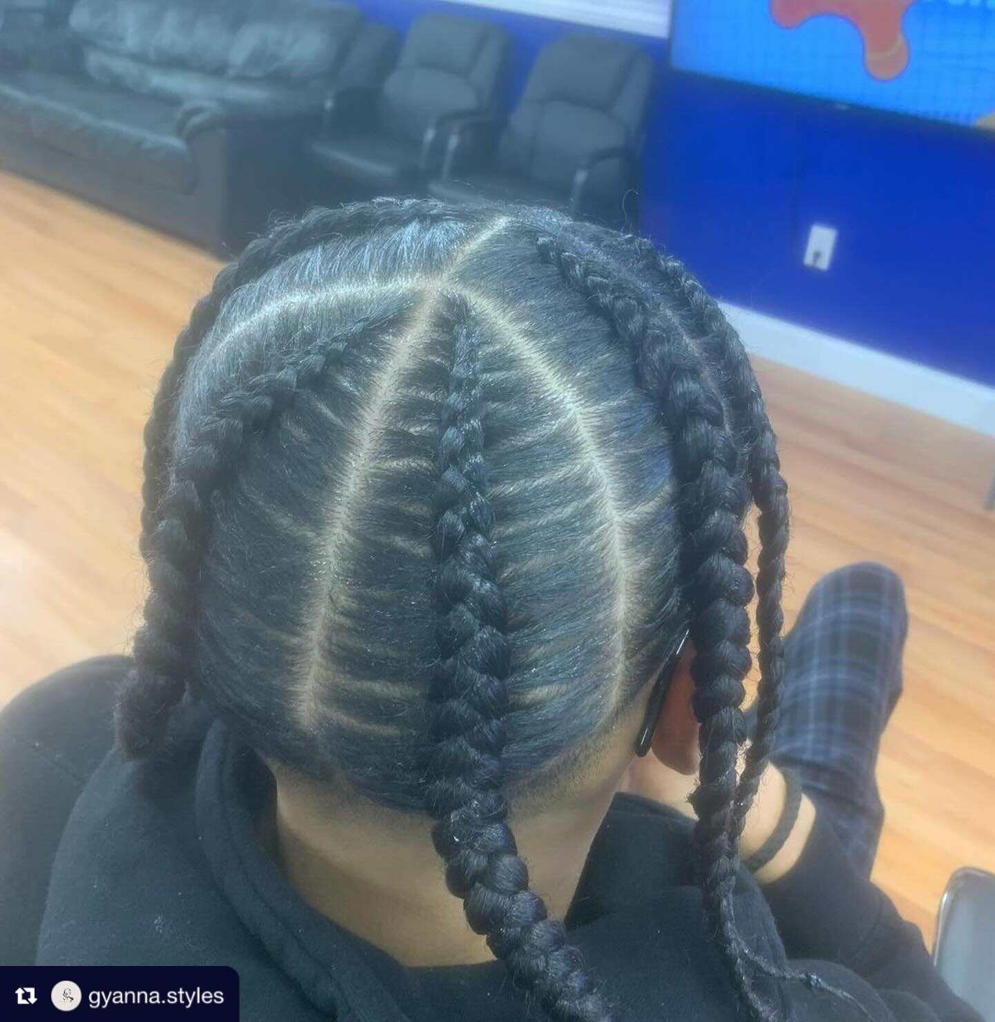 Repost from @gyanna.styles
&bull;
I really need to fix my camera😂 But ive been doing my thang lately and yall cant tell me different🤣 

Book pop smoke braids today, spots fill up quick so get to it🙃 At Blendz Barbershop💈

Why haven&rsquo;t you bo