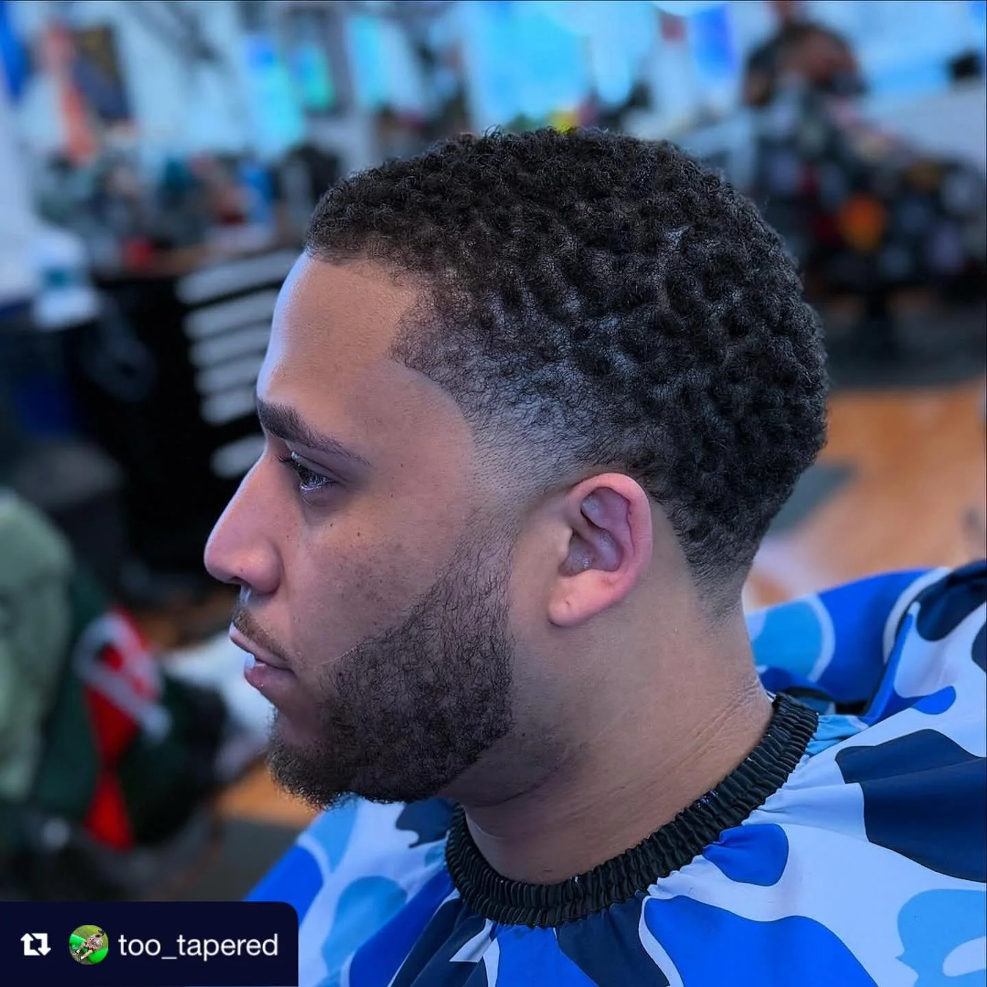 Repost from @too_tapered
&bull;
&ldquo;Too_tapered&rdquo; Book your appointments. #tootapered #natural #blendz401💈#oceanstatebarber #osbahaircuts #barbershopconnect #barbershop #barber #iphone #iphonepics #taper #beard #barbersarehiphop #curlsponge 