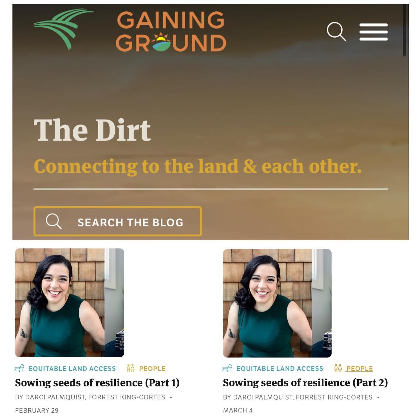 🏔️ Bise:huk to Darci Palmquist and Forrest King-Cortes for interviewing me for the &ldquo;Gaining Ground&rdquo; 🌱 blog by the Land Trust Alliance! 

🏔️ You can read this two-part series at:
1️⃣ https://landtrustalliance.org/blog/sowing-seeds-of-re