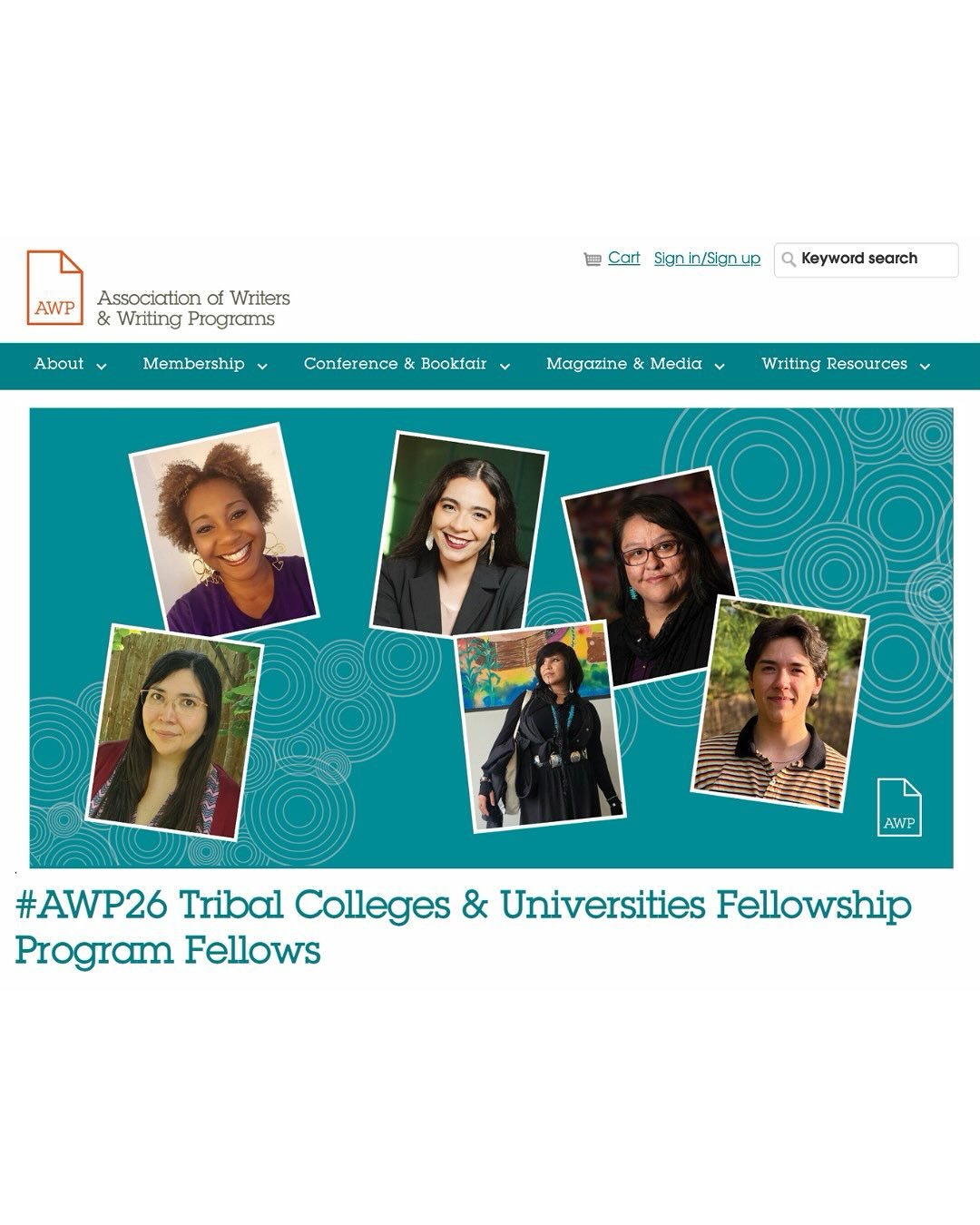 I&rsquo;ve been selected as an AWP Tribal Colleges and Universities Program Fellow for the Association of Writers and Writing Programs 2026 Conference in Baltimore, MD! 

Many thanks to the AWP TCU Program and congrats to my fellow&hellip;fellows! I 