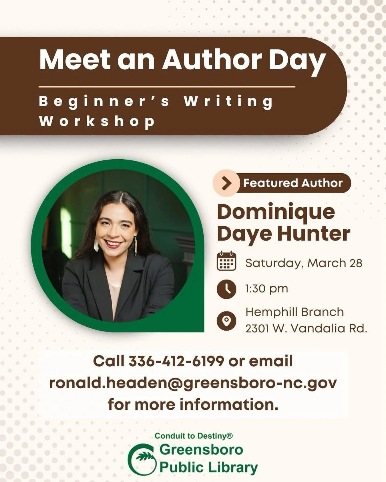 See you all next Saturday for the Author Day tabling and workshop. This will be a choose-your-own-adventure writing experience.

We&rsquo;ll dive into prompts centered on:
&bull; the underheard story: centering overlooked voices &amp; practicing auth