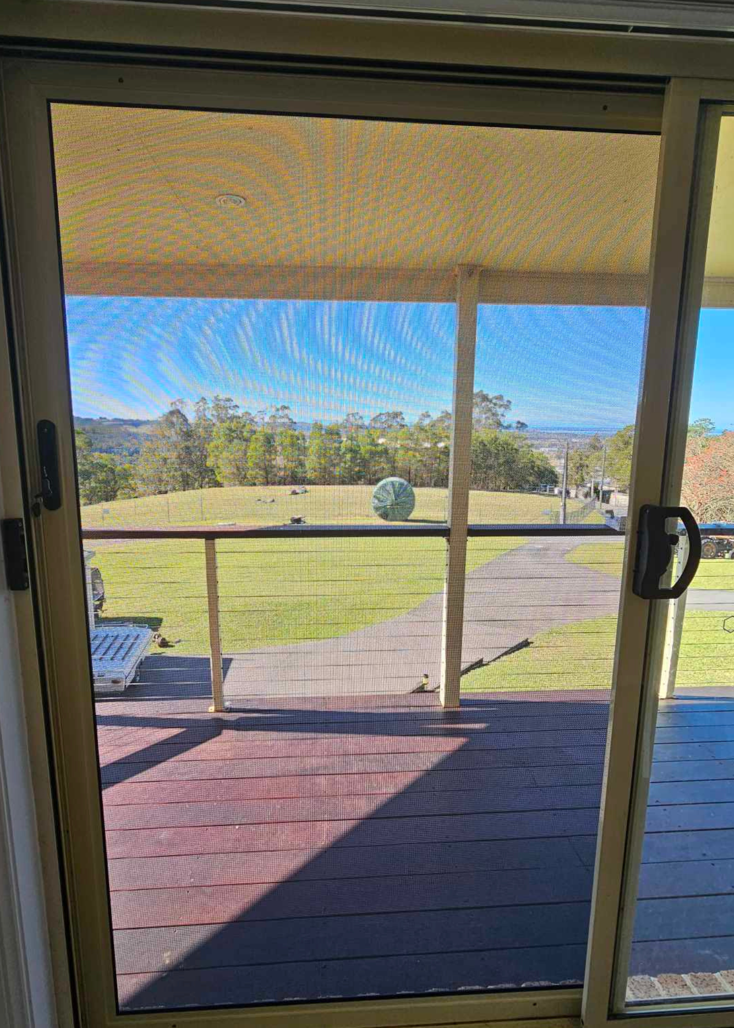 YELLOW (PRIMROSE) ALUMINIUM/FIBREGLASS FLYSCREEN DOOR - SLIDING DOOR