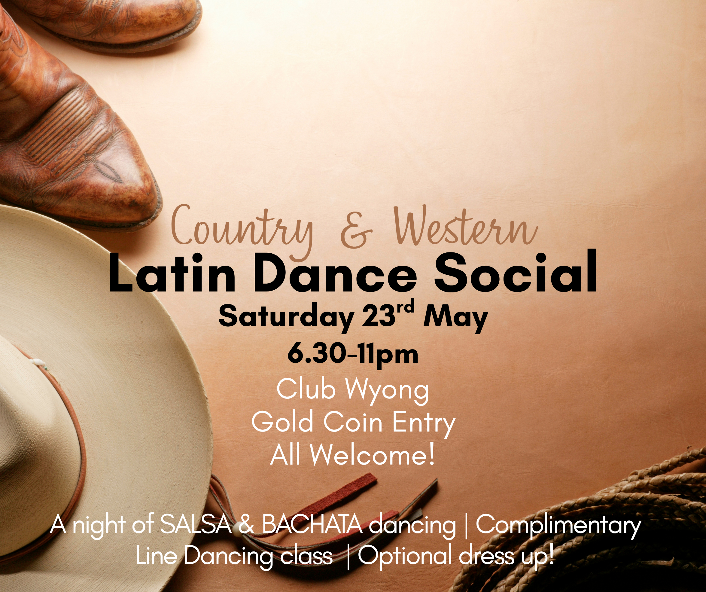 Latin Dance Social | Country & Western Theme