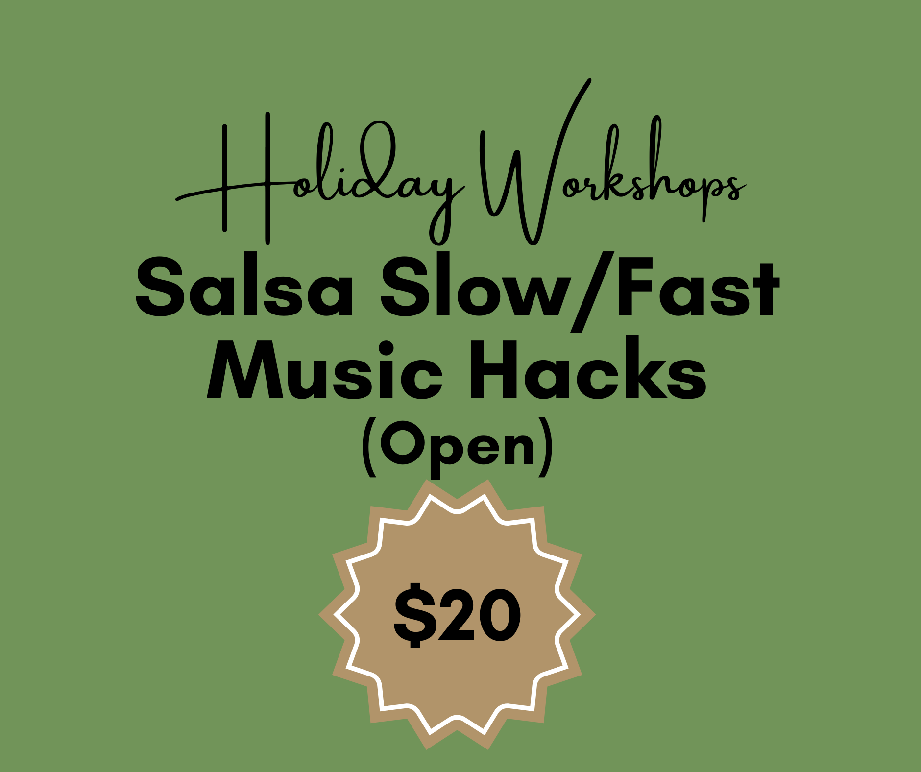 Salsa Slow/Fast Music Hacks | Woy Woy & Wyong | 5.30pm Tues 20th Jan or Thu 22nd