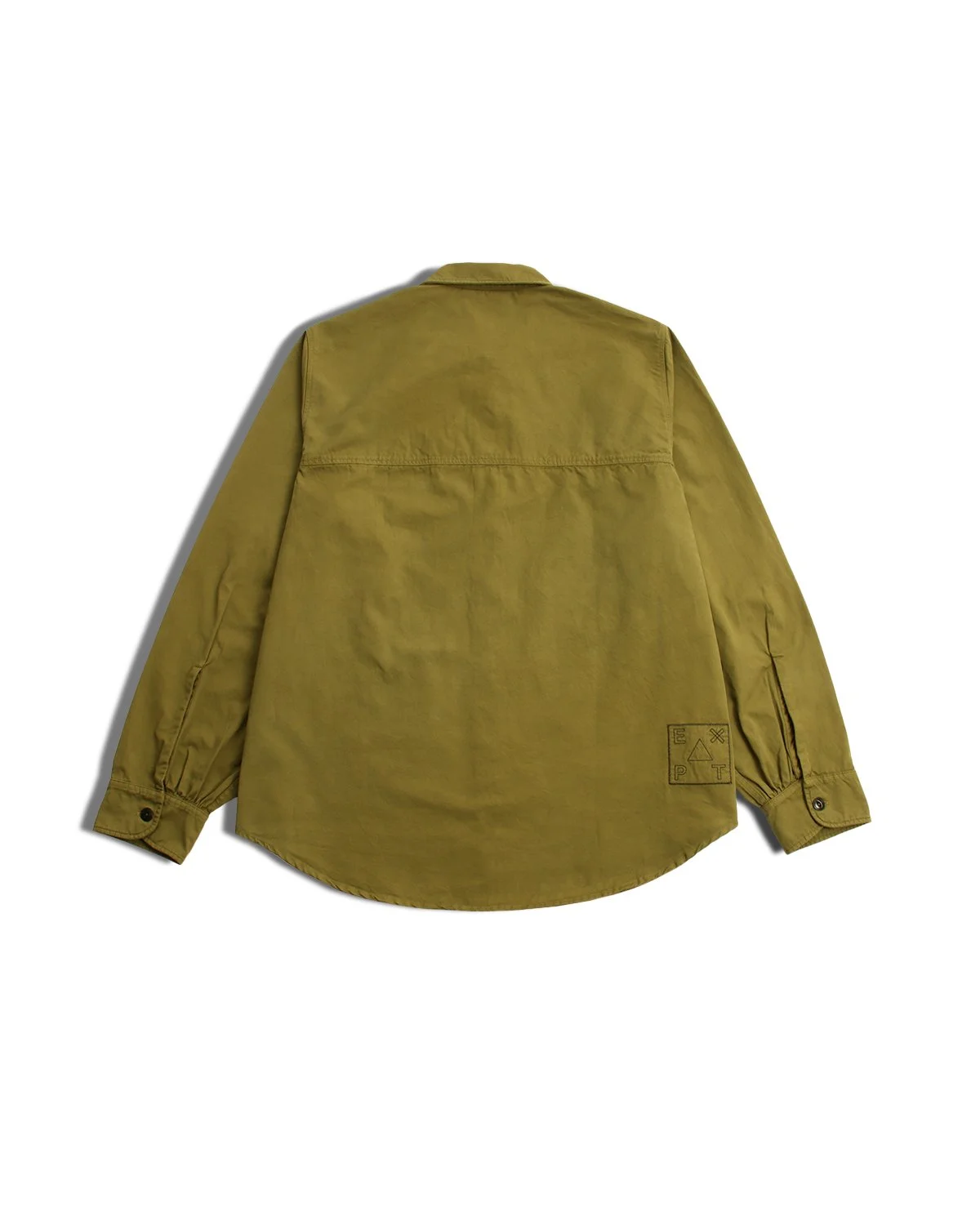Messenger Pocket Shacket Olive Back.jpg