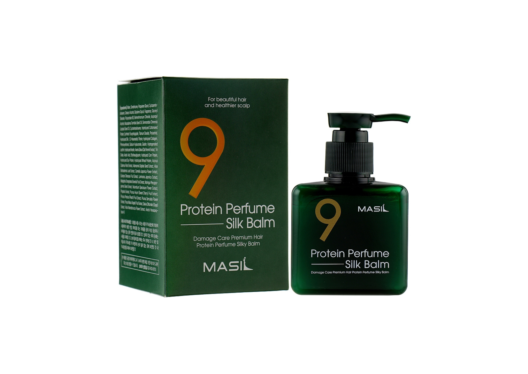 Masil 9 Protein Perfume Silk Balm bottle and box