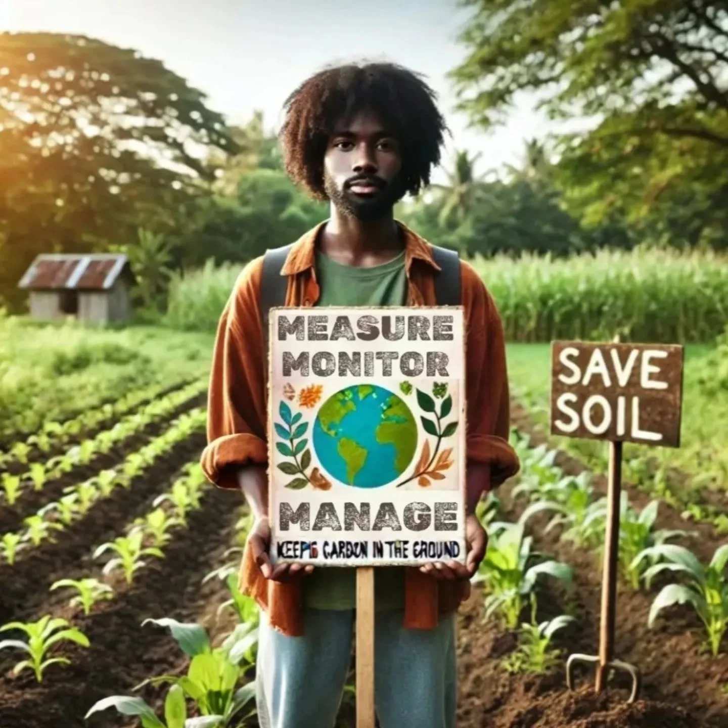 Image AI Created. Save Soil - For World Soil Day, Thursday 5th December, we are examining soil health in form of the adage 'Measure. Monitor. Maintain.' 
@consciousplanet
Measure: This involves looking at nutrient levels, organic matter  and water co