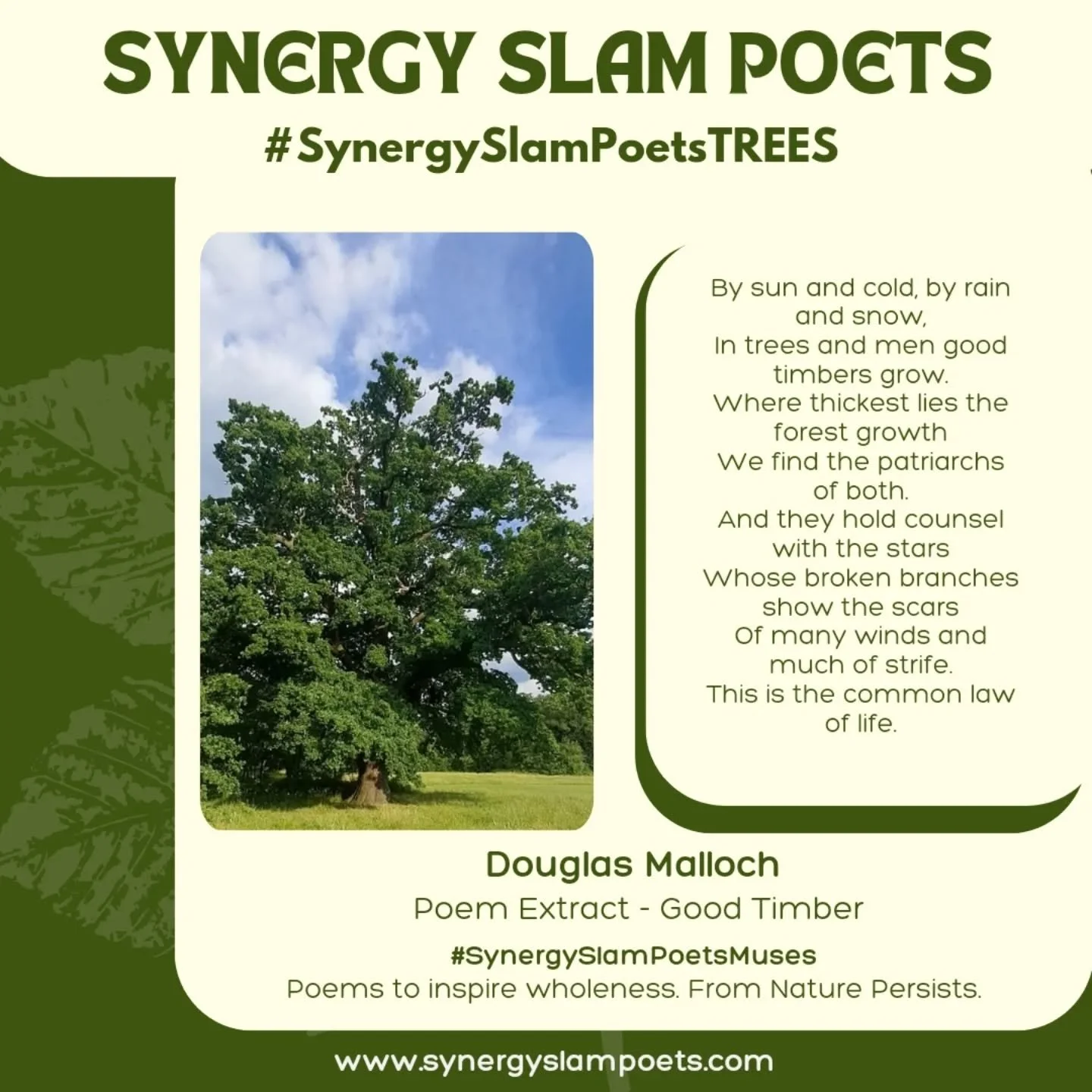 This poem by Douglas Malloch speaks to his principles and ethos of the lumberjack and his hard word as a woodcutter, the title for on of his mmost famous poems.

In this poem. Malloch implies how we need others to feel as thoufh we are luving a fulfi