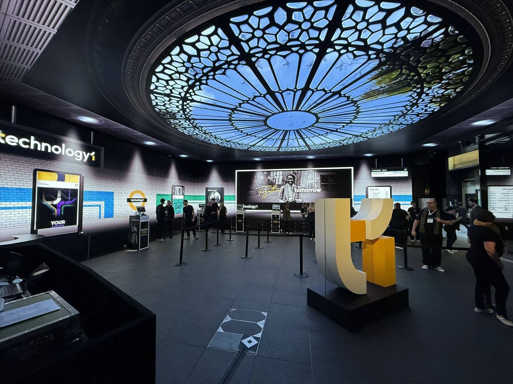 Branded venue with a domed LED ceiling