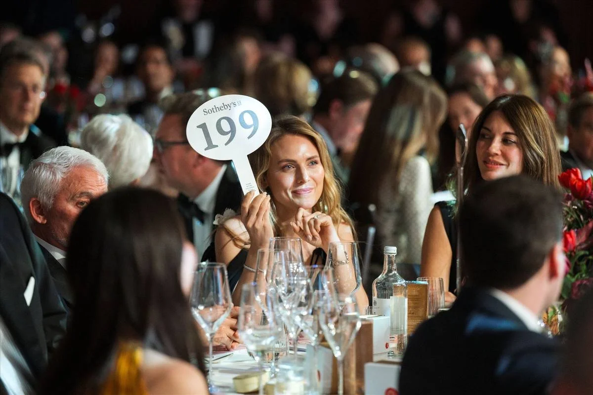 Guests during the auction