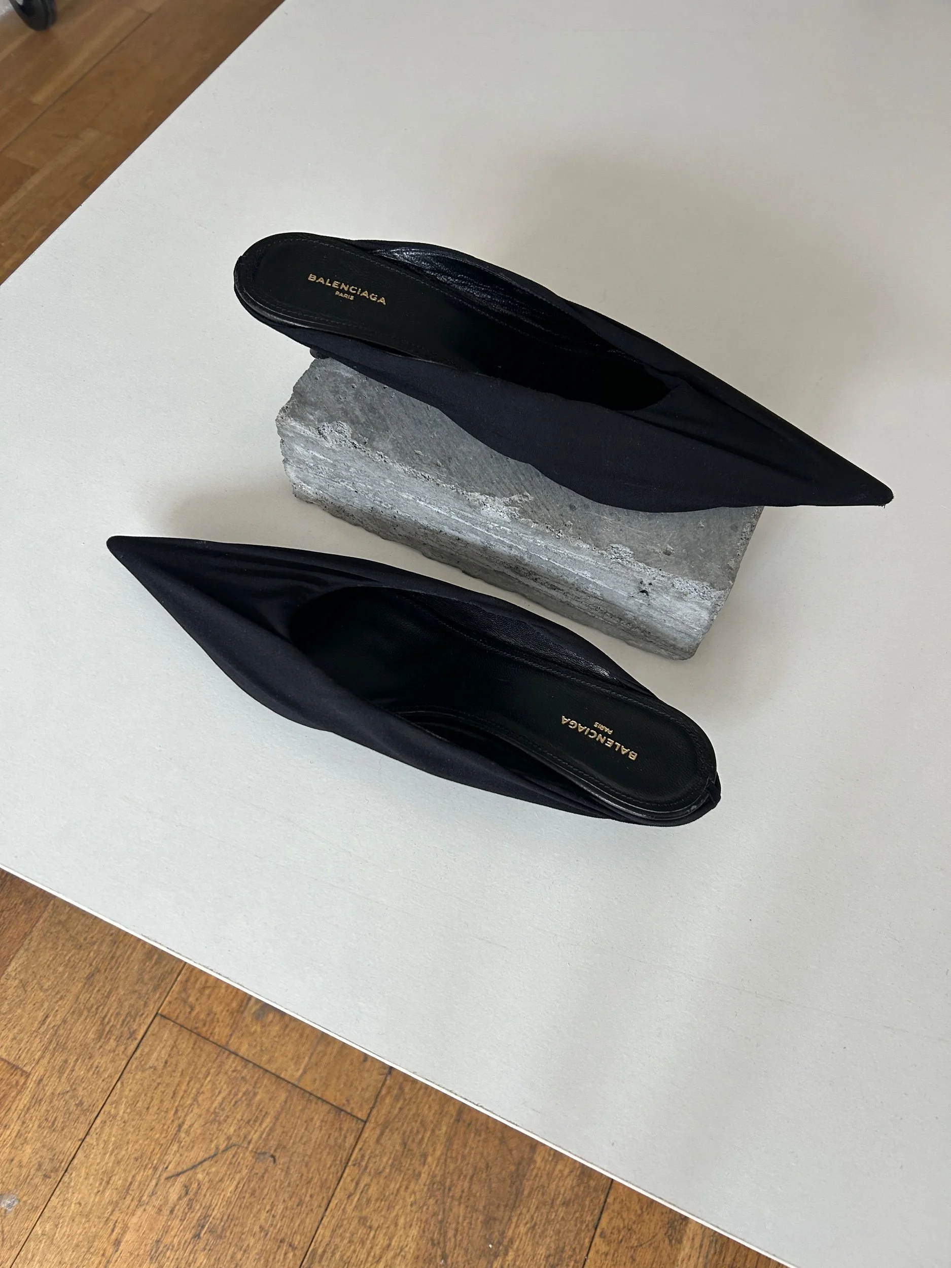 BALENCIAGA CHIFFON MULES