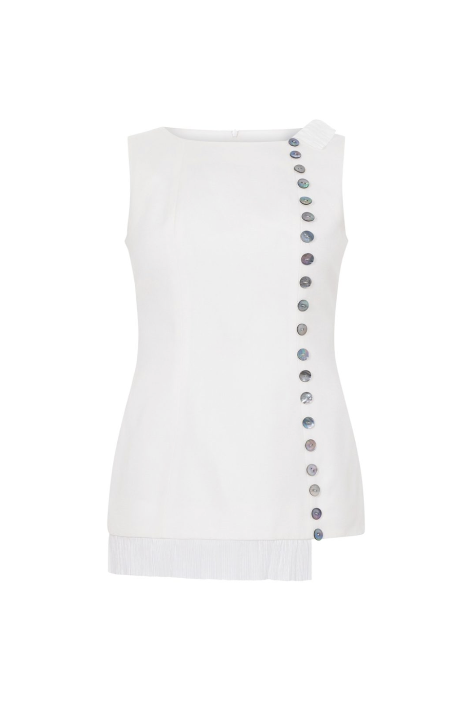 FAUX BUTTONED VEST TOP