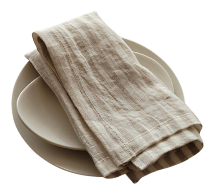 Stripped Pure Linen Napkin (QE Napkin Collection)