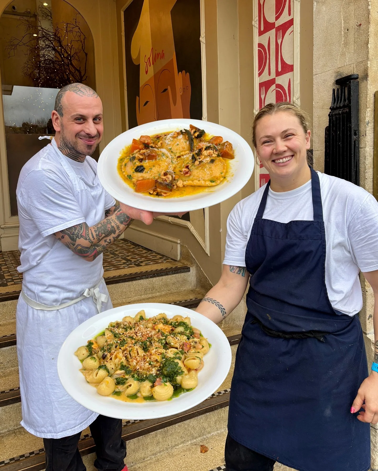 We&rsquo;ve refreshed our menu!! There&rsquo;s new pasta shapes to try, new desserts to eat a spoonful too much of, as well as some new &amp; improved Solina classics. Swipe to see a few of the new additions.

1. Girasoli ravioli with seasonal squash