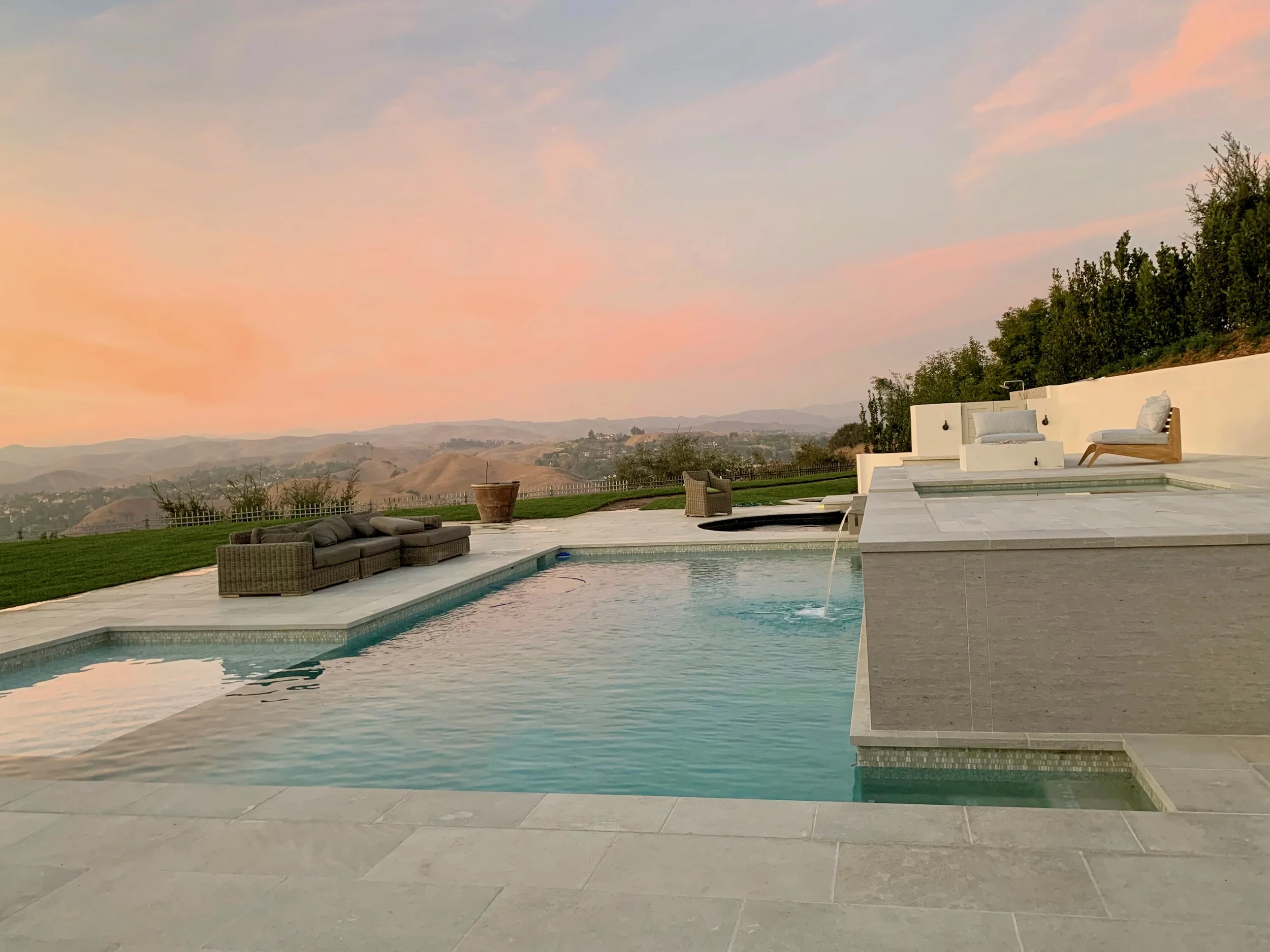 Beautiful Pool Calabasas View Sunset