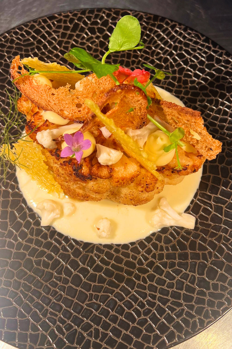 Butter-Roasted Cauliflower with Smoked Onion and Olde Remeker