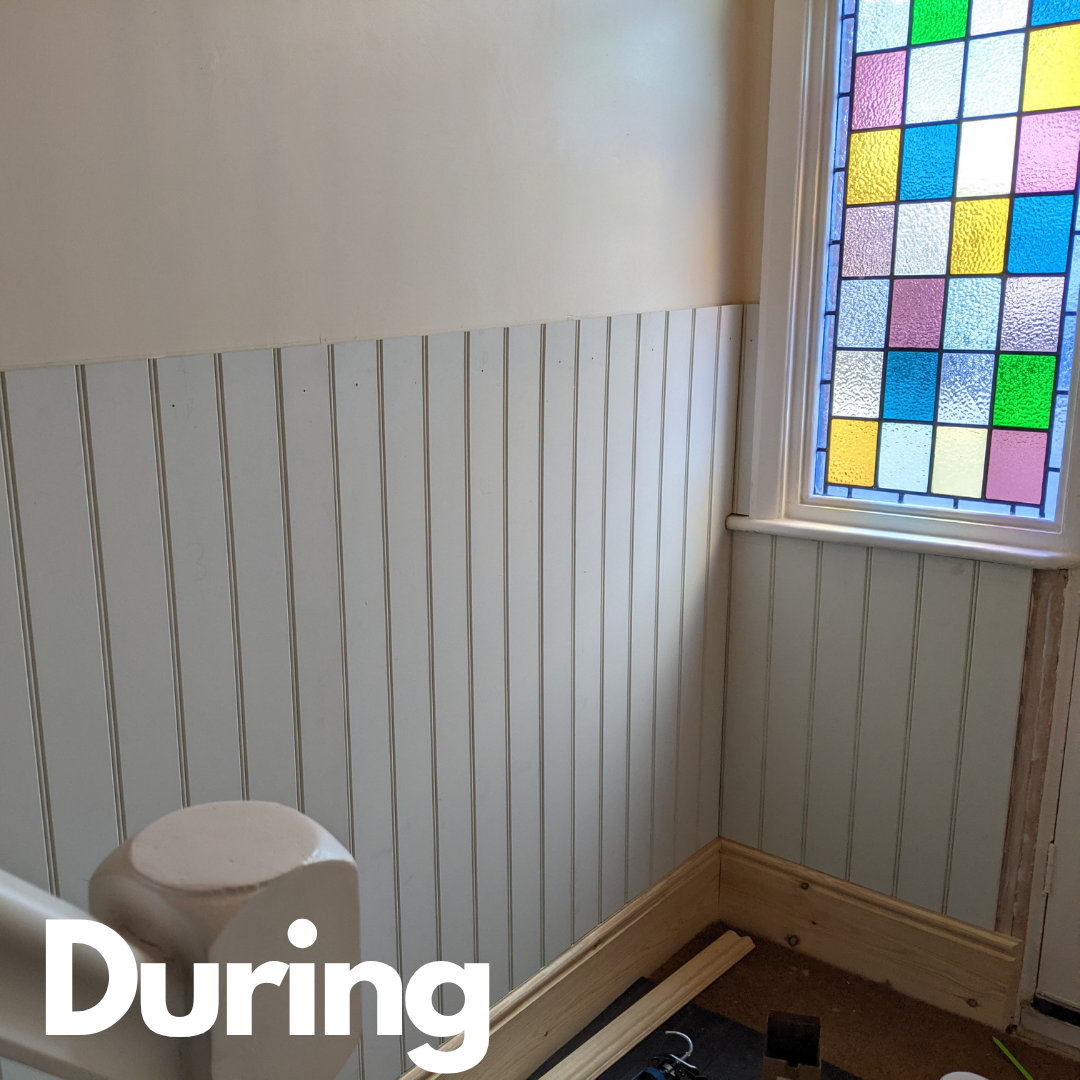Hallway Panelling Beckenham - During 1.png