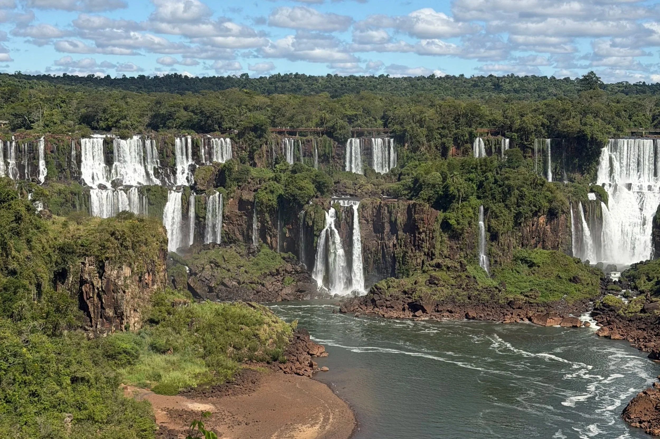 view of iguazu falls from brazil