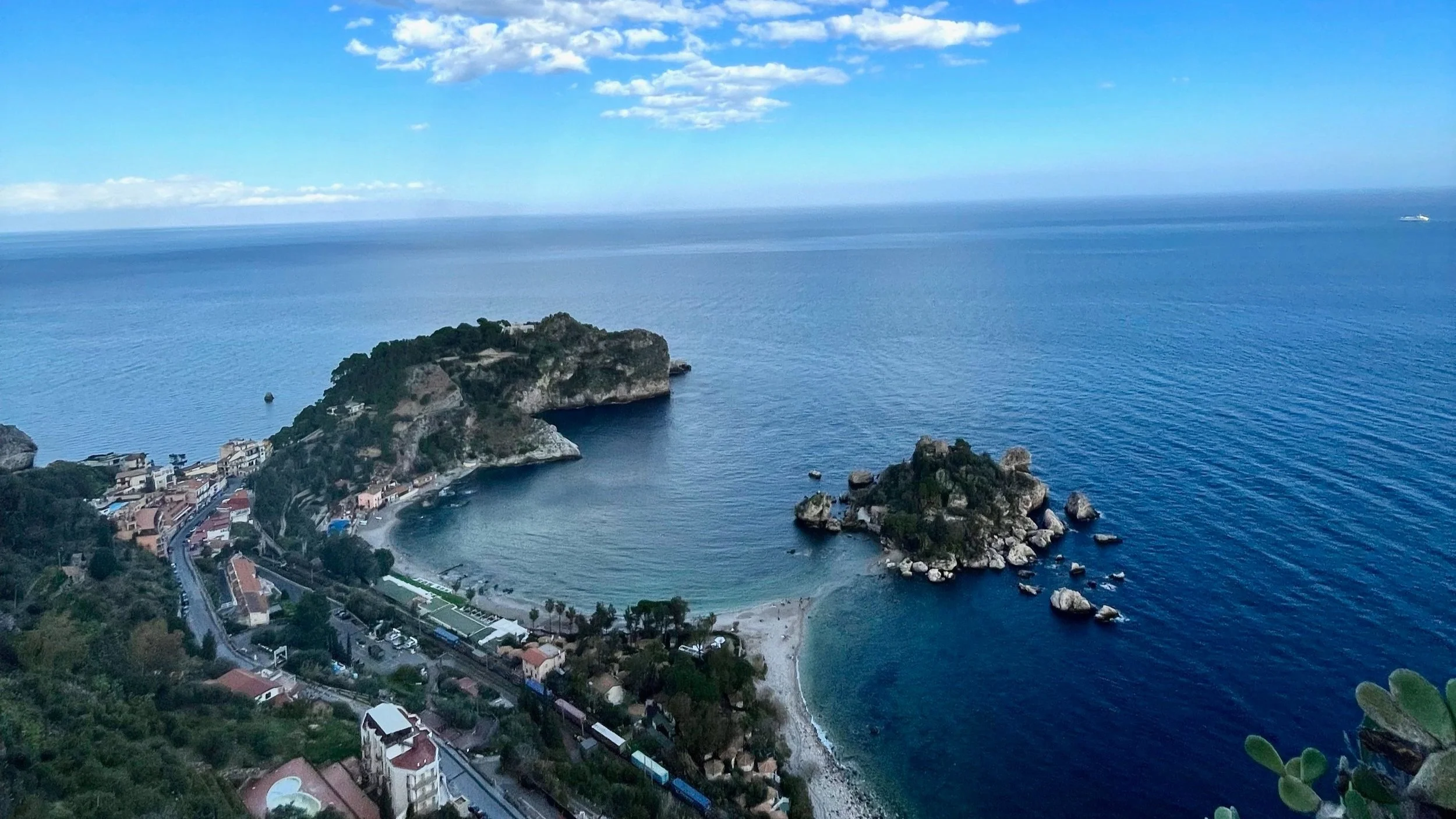 view of isola bella taormina