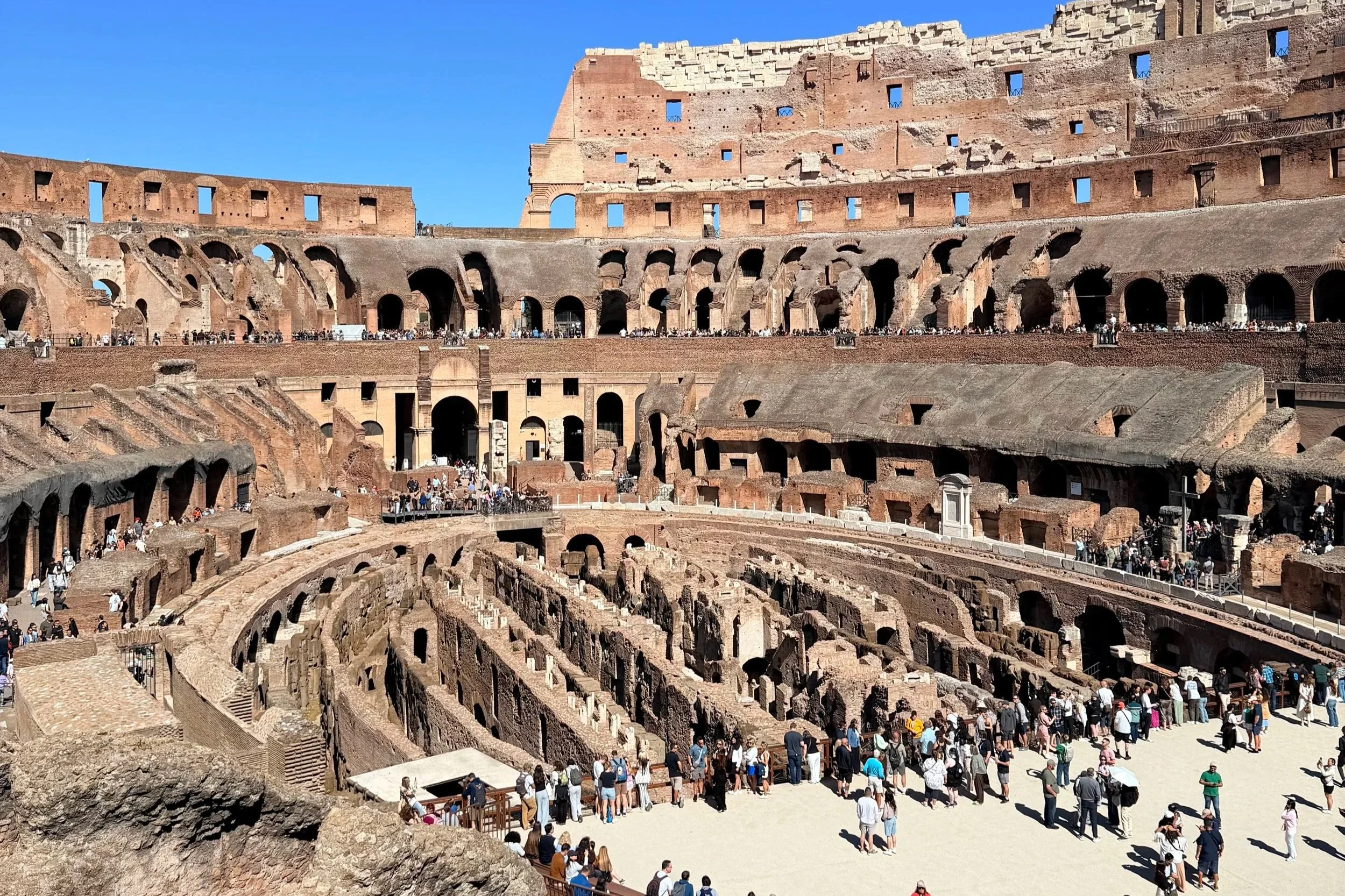 view inside the colosseum rome