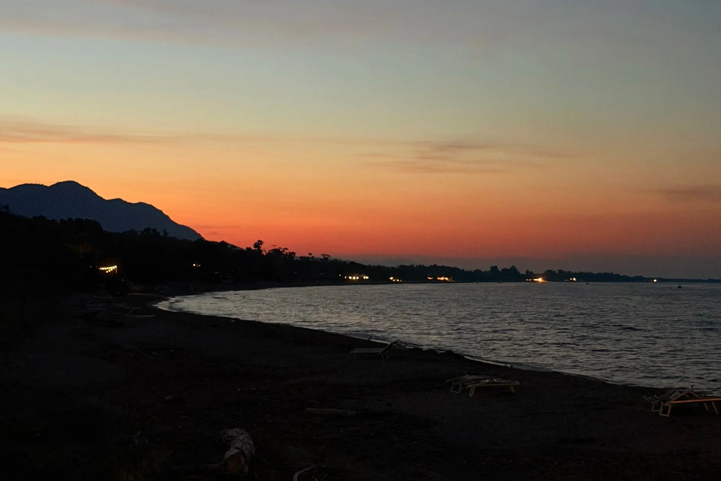 sunset in corsica