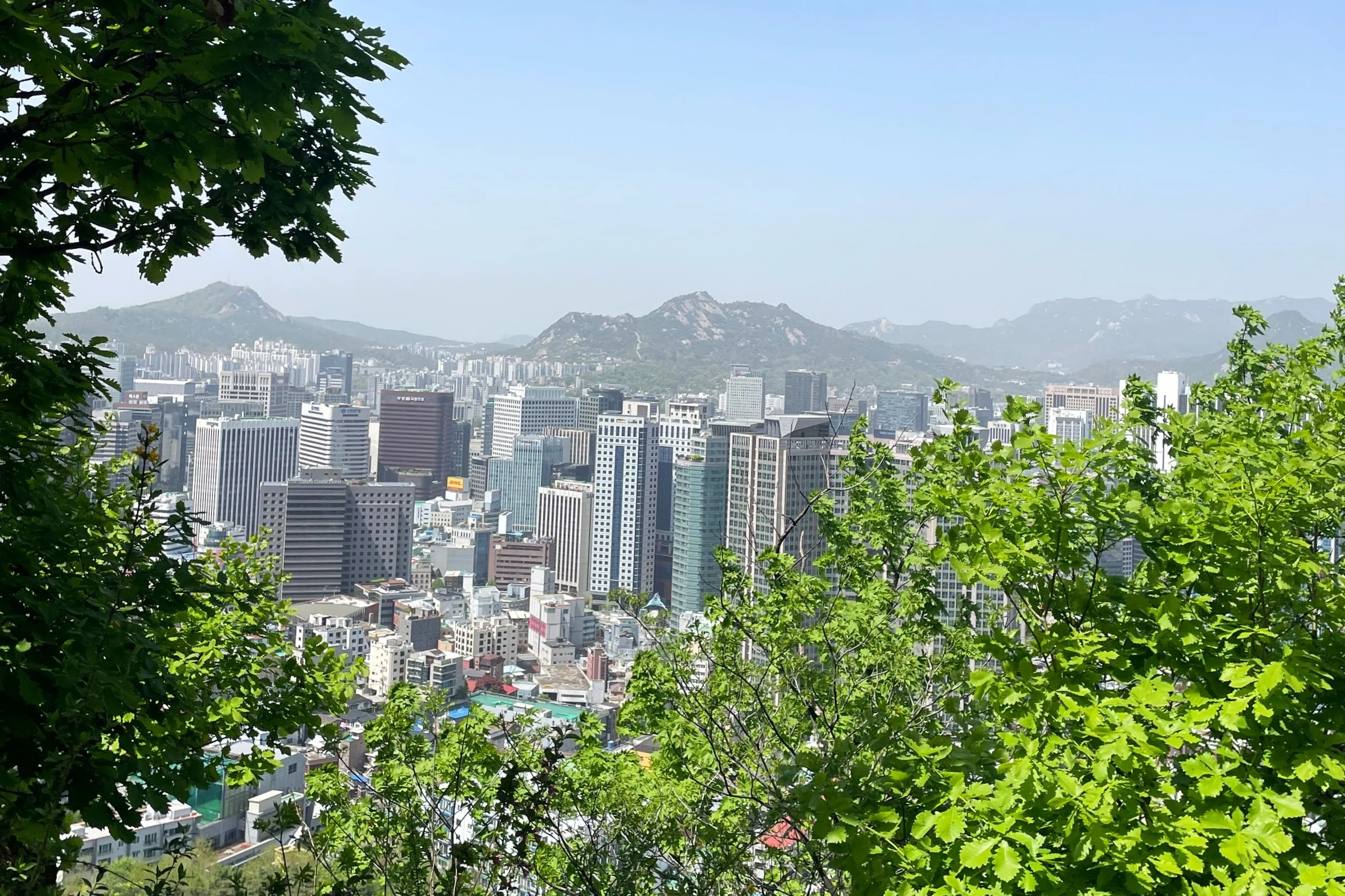 view of seoul from mount namsan