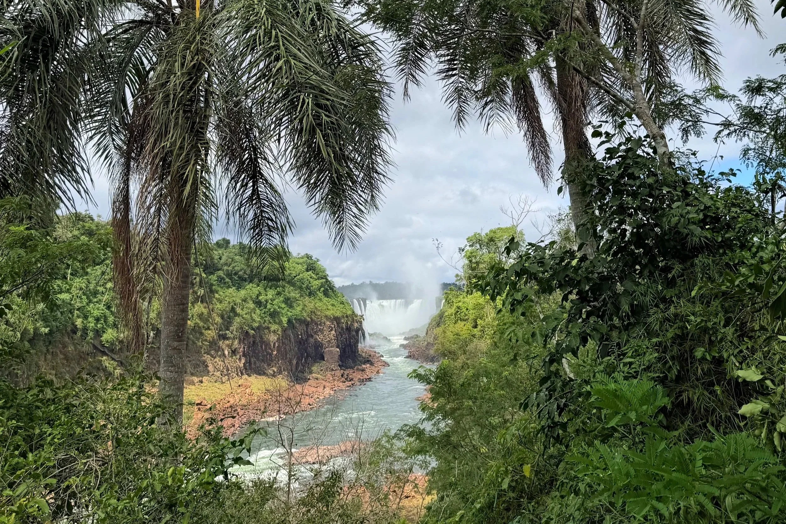 view from walking circuits in iguazu falls